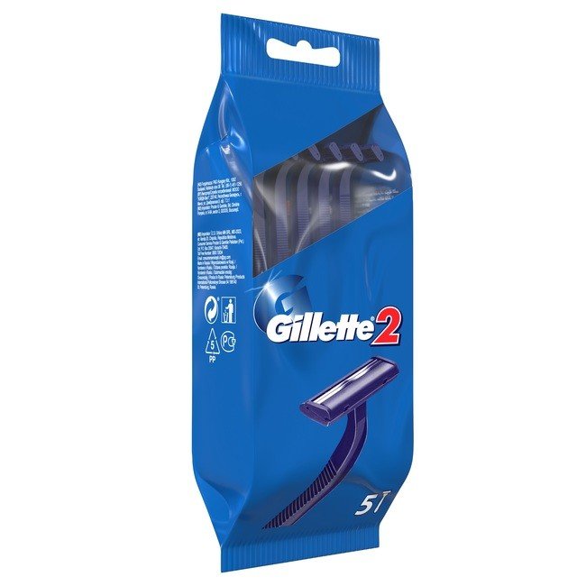 Одноразовые станки Gillette 2 (5 штук) - фото3