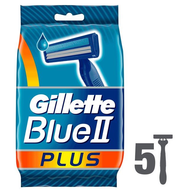 GILLETTE Blue II Plus бритва одноразовая 5 шт. - фото