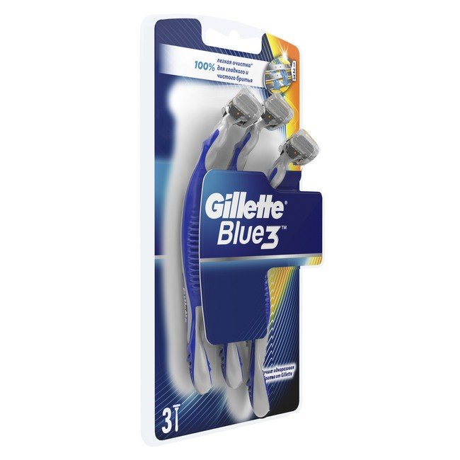 Одноразовые Мужские Бритвы Gillette Blue3, 3 штуки  - фото3