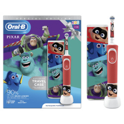Электрическая зубнaя щеткa Braun Oral-B Kids Pixar (D100.413.2KX) + дорожный чехол - фото