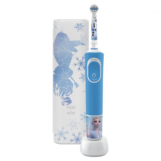 Электрическая зубная щетка Braun Oral-B Kids Frozen (D100.413.2KX) + дорожный чехол - фото10