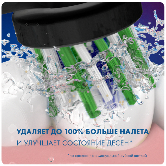 Насадка для зубной щетки Braun Oral-B Cross Action Black (4 шт.) - фото4