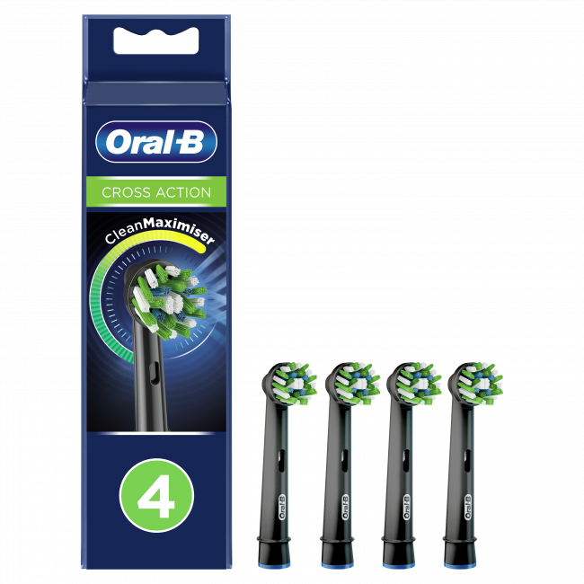 Насадка для зубной щетки Braun Oral-B Cross Action Black (4 шт.) - фото