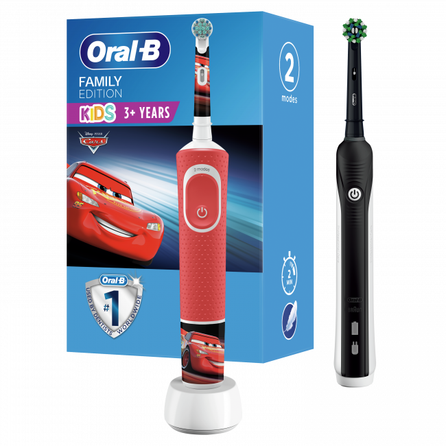 Oral-B Family Edition Pro 1 700 Black + Kids «Тачки» - фото