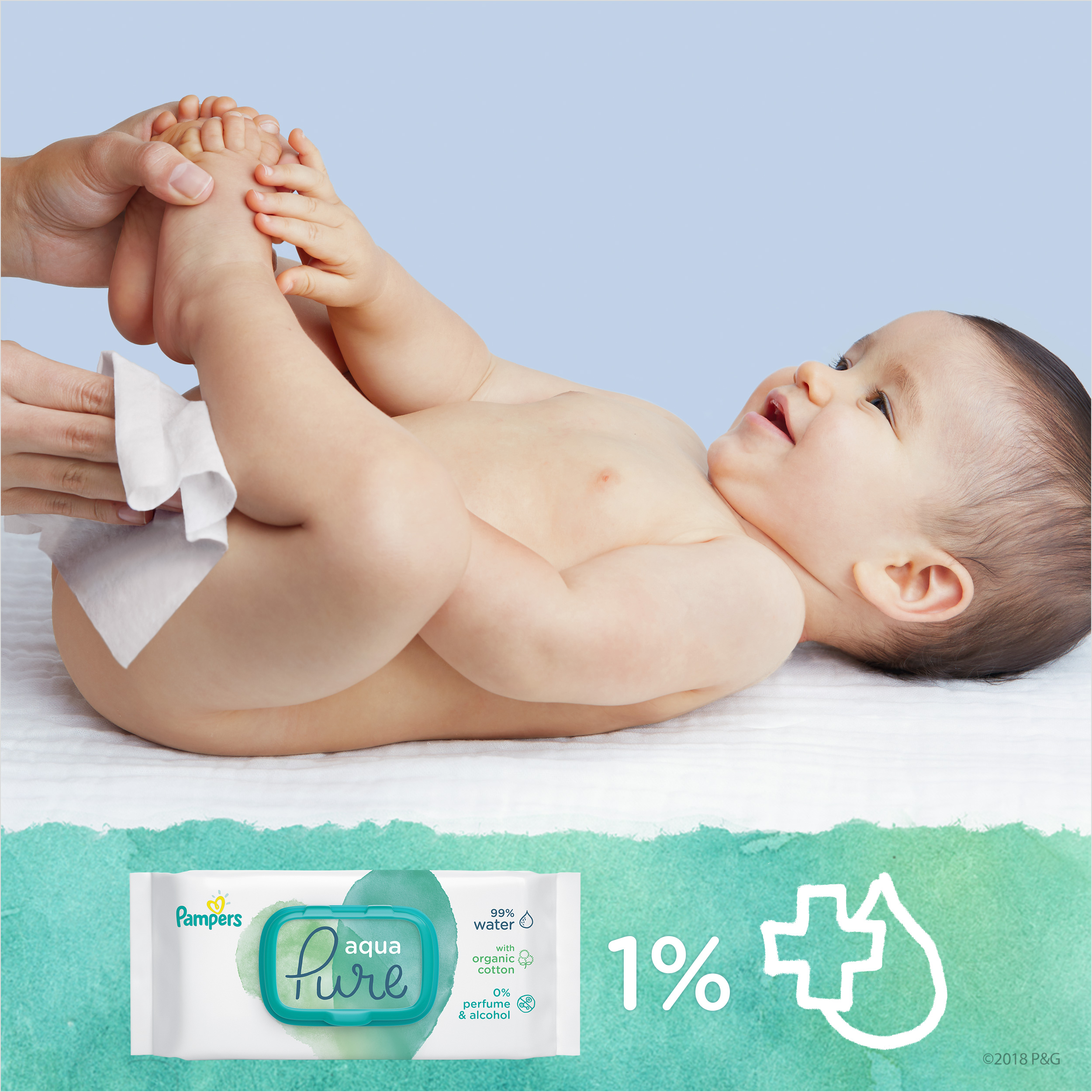 Детские влажные салфетки Pampers aqua Pure 96 штук - фото4