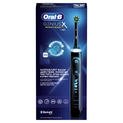 Электрическая зубная щетка Braun Oral-B Genius X Midnight Black D706.513.6 - фото