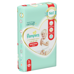 Трусики Pampers Premium Care Pants 5 Junior (12-17 кг) 52 шт - фото